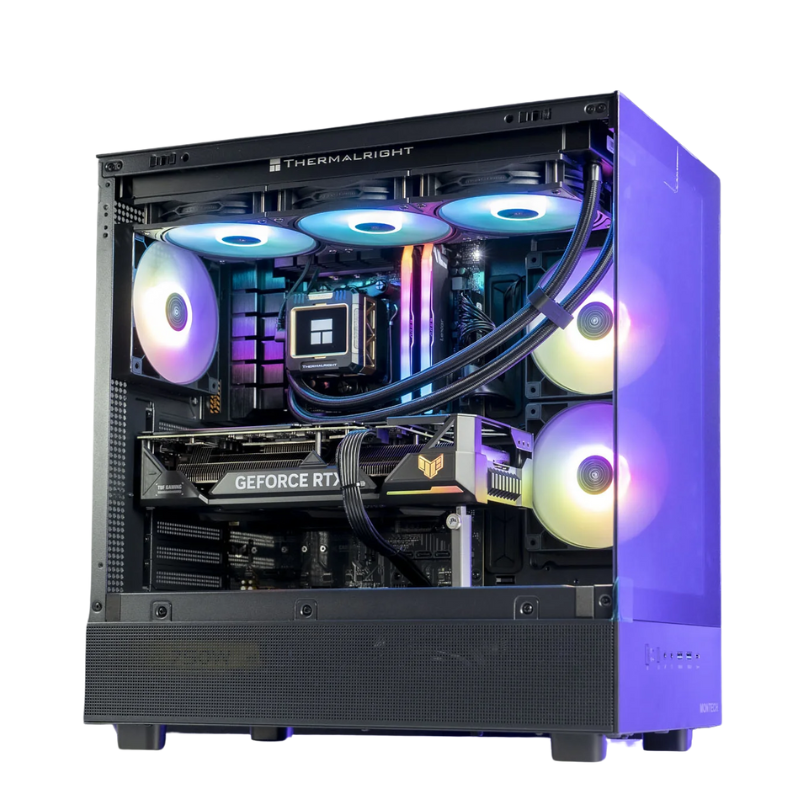 PC gamer ZentraNet ELITE con panel de cristal templado, iluminación RGB y RTX 4090